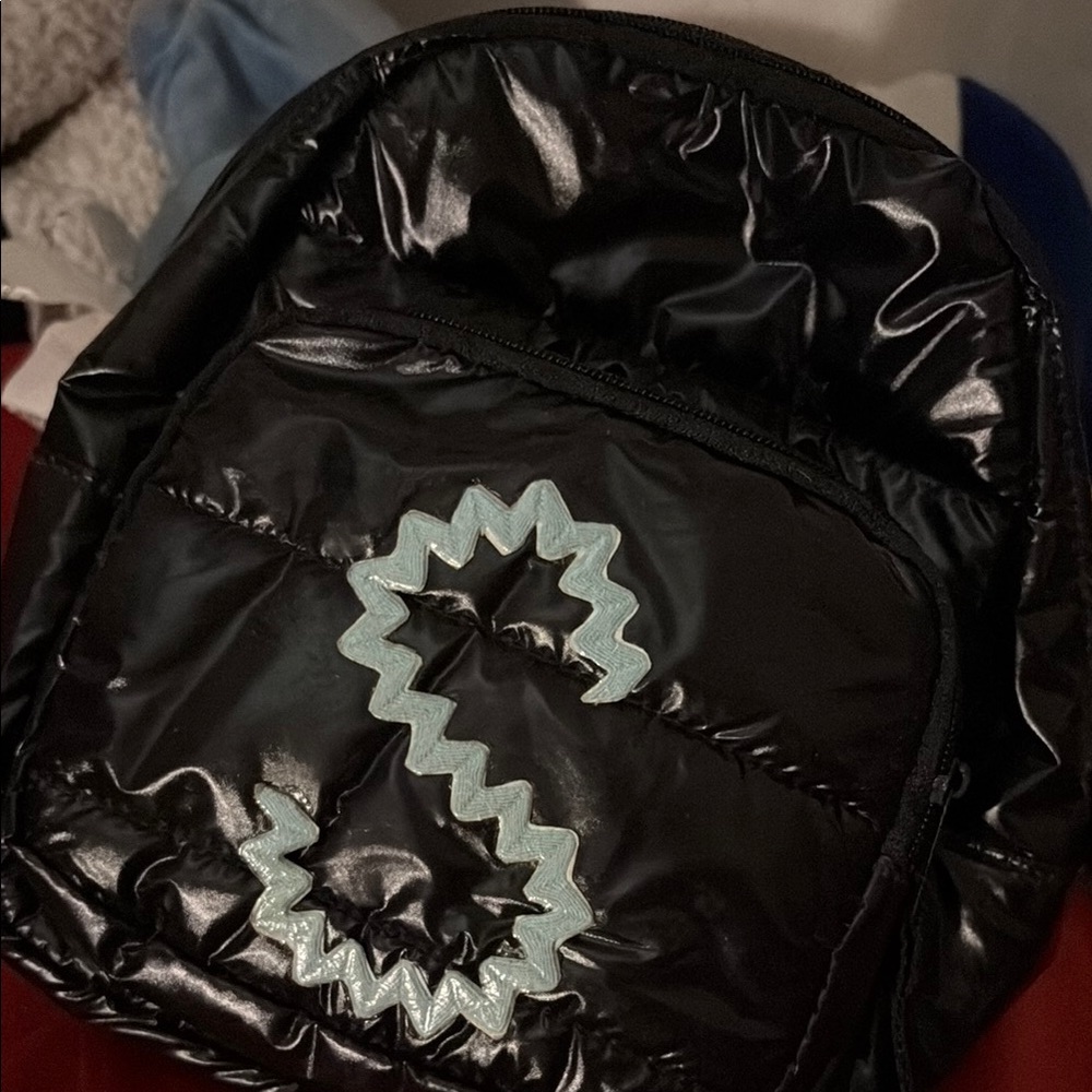 Black Reflective Geometric Backpack - Picture 5 of 5